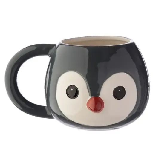 [DAC1450] Taza de Cerámica 3D con Forma Pingüino Animales Adorables Adoramals 