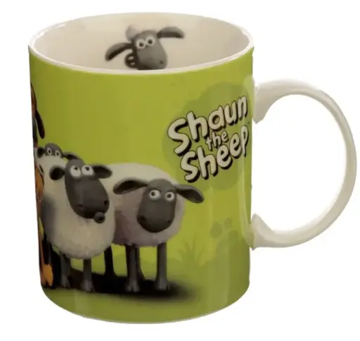 [DAC1469] Taza de Porcelana Oveja Shaun Verde