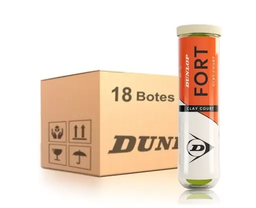 [DAC0413-K18] Pelotas Tenis Dunlop FORT CLAY COURT 18 Botes de 4 pelotas