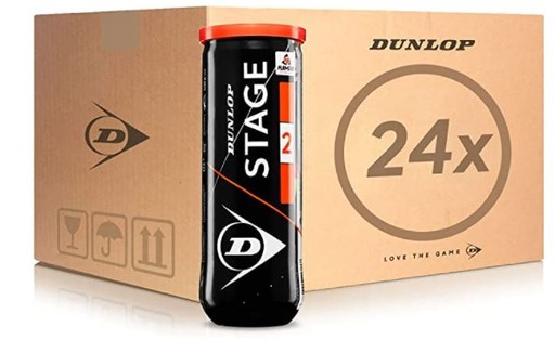 [DAA9491-K24] Pelotas Tenis Dunlop STAGE 2 ORANGE 24 Botes 3 pelotas