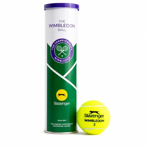 [DAC1532-01] Pelotas Tenis Slazenger WIMBLEDON B4 1 Bote de 4 pelotas