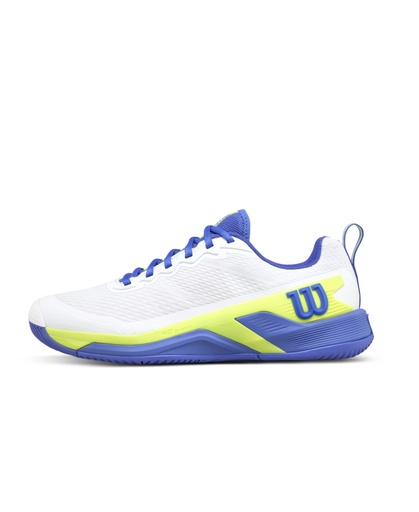 Zapatillas Wilson Rush Pro 4.5 Clay Blanco/Azul/Amarillo Hombre