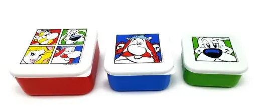 [DAC1570] Set de 3 Fiambreras Táper Asterix, Obelix, Ideafix M L XL