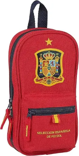 [DAC1660] Estuche Plumier Mochila Con 4 Estuches Llenos Selección Española De Futbol