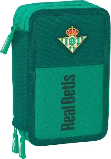 [DAC1665] Estuche Plumier Triple 37 Piezas Resistente al Agua Real Betis Balompié