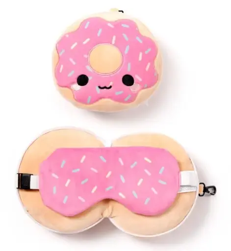 [DAC1718] Almohada de Viaje con Antifaz Relaxeazzz Donut Adorasnacks