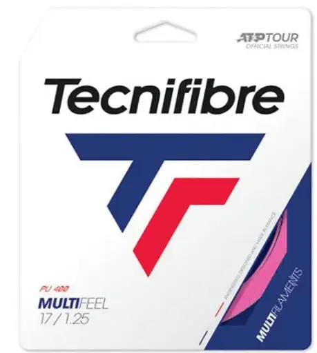 [DAA0076-RS-125Dx] Cordaje Tenis Tecnifibre MULTIFEEL Set 12 m 1.25 mm Rosa