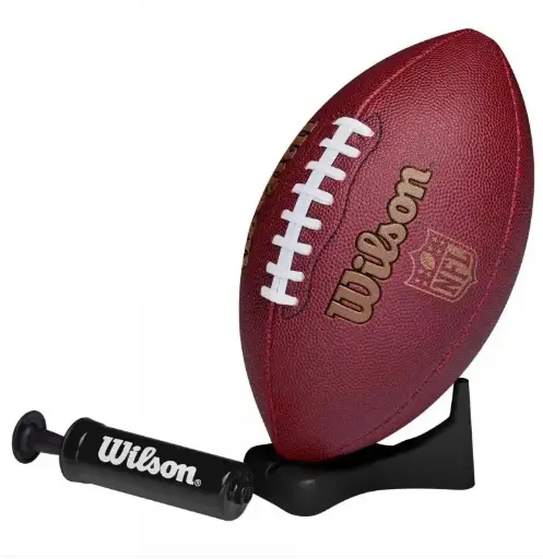 [DAC1899-PACK] Balón Fútbol Americano Wilson NFL Ignition Junior con Bomba y Soporte