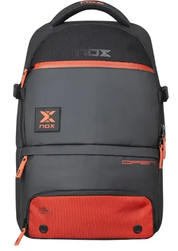 [DAC1931-1] Mochila Nox Luxury Open Series Negro Rojo