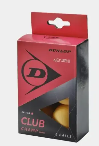 [DAA0173-N-NA-D] Pelotas Tenis Mesa Dunlop Club Champ Blíster 6 Naranja