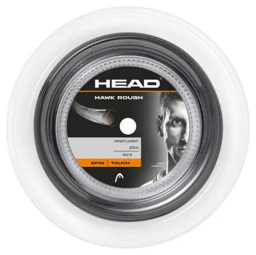 [DAC2138-1] Cordaje Tenis Head Hawk Rough Bobina 200M 1.30mm Antracita
