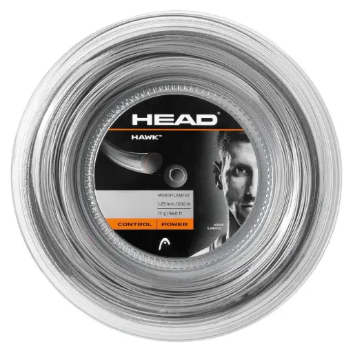 Cordaje Tenis Head Hawk Bobina 200m Gris