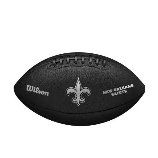 [DAC2743-1] Balón Fútbol Americano Wilson Nfl Team Metallic Premiere New Orleans Saints Official Negro