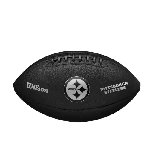[DAC2477-1] Balón Fútbol Americano Wilson Nfl Team Metallic Premiere Pittsburgh Steelers Official Negro