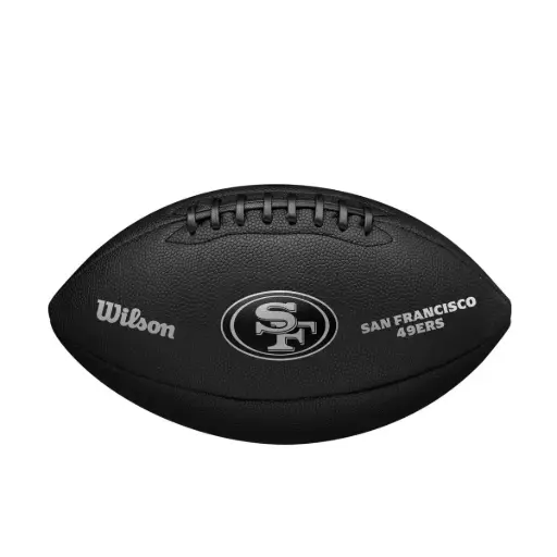 [DAC2478-1] Balón Fútbol Americano Wilson Nfl Team Metallic Premiere San Francisco 49ers Official Negro