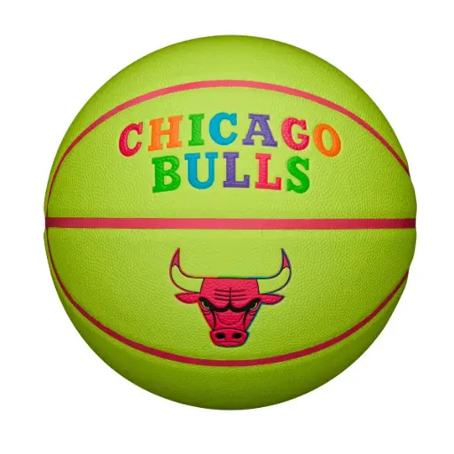 [DAC2577] Balón Baloncesto Wilson Nba Team Chicago Bulls Talla 7 Verde Neón