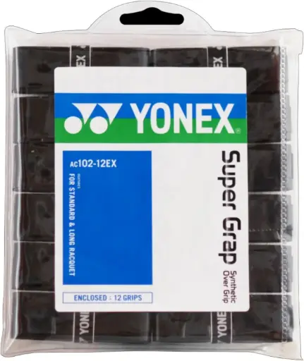 [DAC2619] Overgrips Yonex Liso Blíster 12 unidades Negro