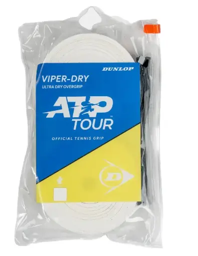 [DAB0683-BL-1] Overgrips Microperforados Dunlop VIPER DRY 30u. Blanco