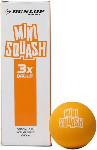 [D120PEL1001-NA-500] Bolas Mini Squash Dunlop x3 Play 50mm