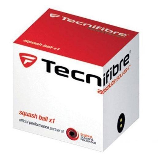 [D120PEL1003-AM-001] Bolas Squash Tecnifibre Blíster Doble Amarillo 1 bola