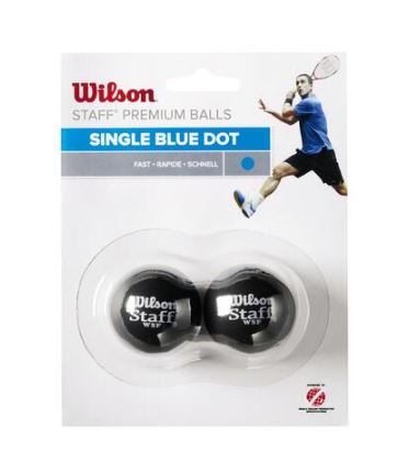 [DAB9657] Bolas Squash Wilson Staff Punto Azul Blister 2u