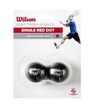 [DAB9659] Bolas Squash Wilson Staff Punto Rojo Blister 2u