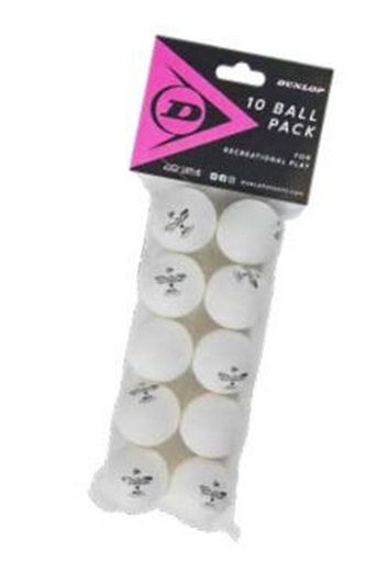 [DAB1081-D] Pelotas Tenis Mesa ITF Dunlop 10 Pelotas blanco D