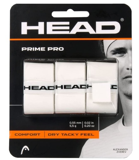 [DAA9605-BL] Overgrips Head Prime Pro 3u Blanco