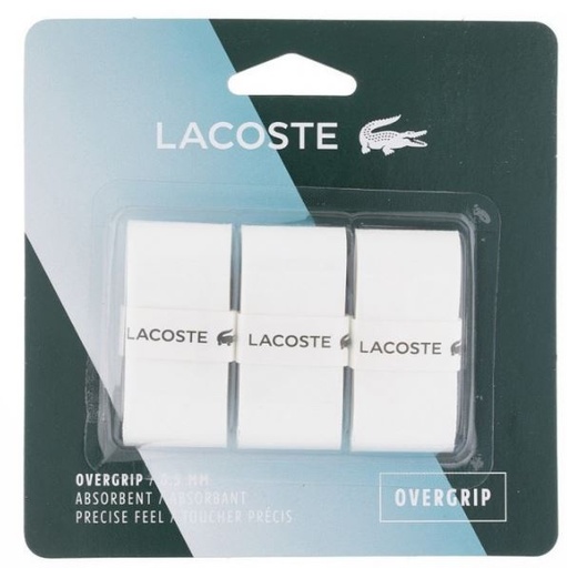 [DAB1565-1] Overgrips Tenis Lacoste 3u Blanco