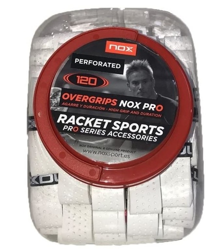 [DAA9678] Overgrips Nox Pro Microperforados Box 120u Blanco