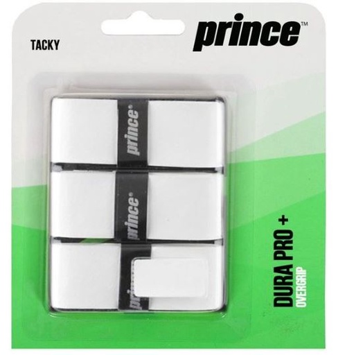 [DAB0989-BL] Overgrips Prince Tacky Dura Pro Blíster 3u Blanco