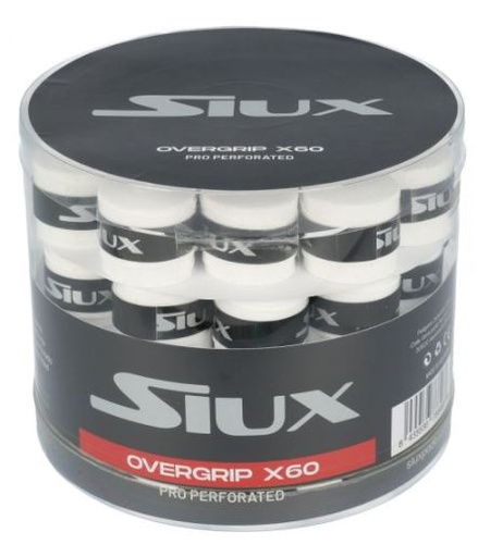 [DAC0098] Overgrips Pádel Siux Pro Perforados pack 60u Blanco