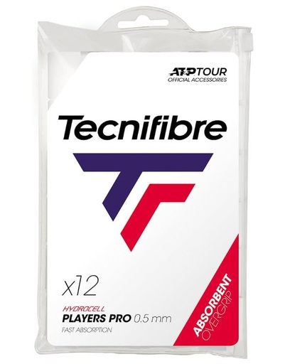 [DAC0382-1] Overgrips Tecnifibre Pro Players ATP Tour 12u Blanco
