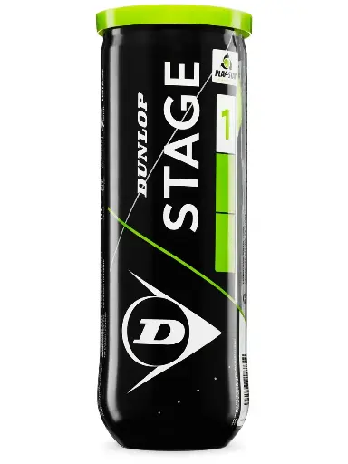 [DAA9494-1] Pelotas Tenis Dunlop STAGE 1 Verde 1 Bote 3 pelotas