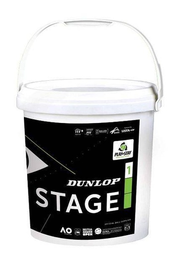 [DAA9495] Pelotas Tenis Dunlop STAGE 1 Verde Cubo 60 pelotas
