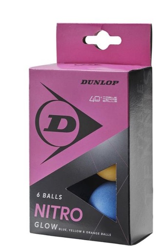 [DAA0058-N] Pelotas Tenis Mesa Dunlop Nitro Glow Tricolor 6u