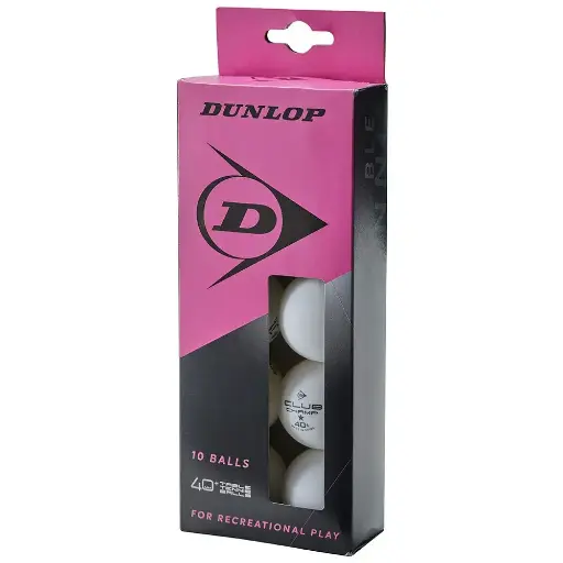 [DAB1081-1] Pelotas Tenis Mesa ITF Dunlop 10 Pelotas blanco